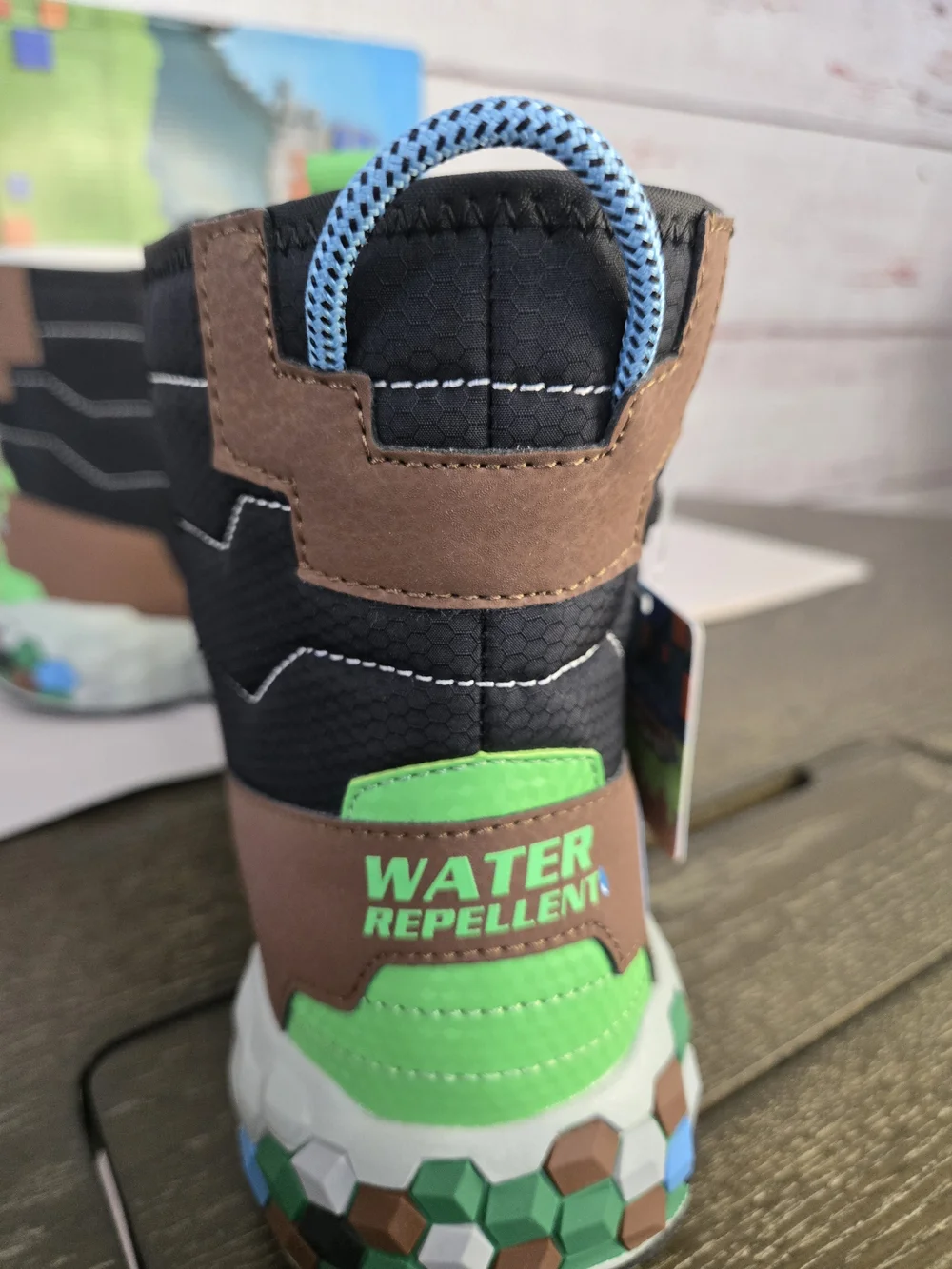 NWT Skechers Black & Brown Kids Water-Repellent Winter Boots